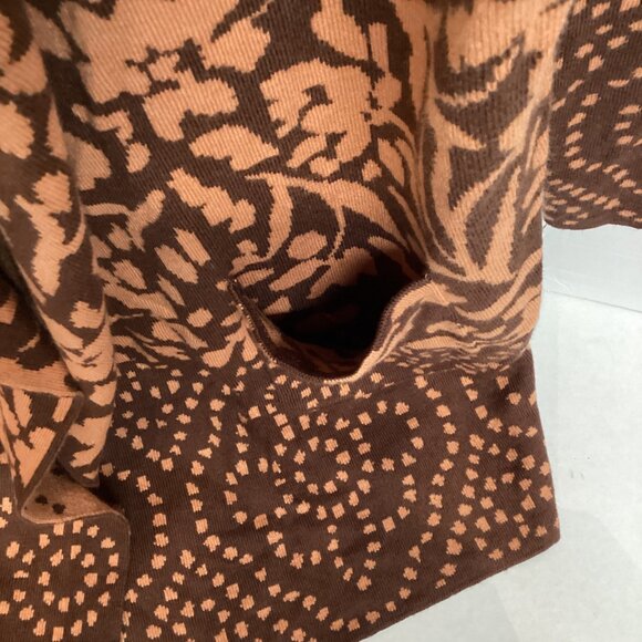 XXS & XS Floral Jacquard Cascade Front Cardigan -CLOVE  NEW ISAAC MIZRAHI LIVE! - Picture 6 of 11